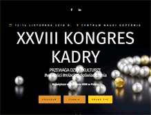 Tablet Screenshot of kongreskadry.pl